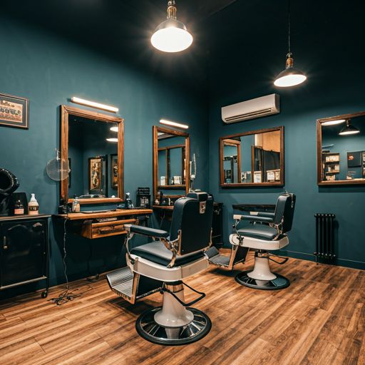 Interior Nawa Barber yang Mewah