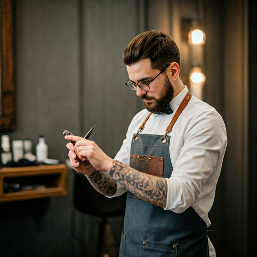 Barber professional cutting hair