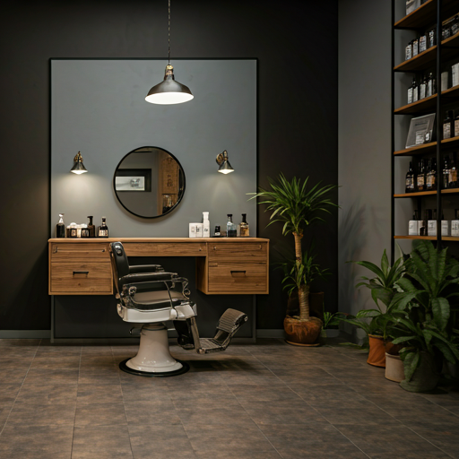 Barbershop Products Shelf